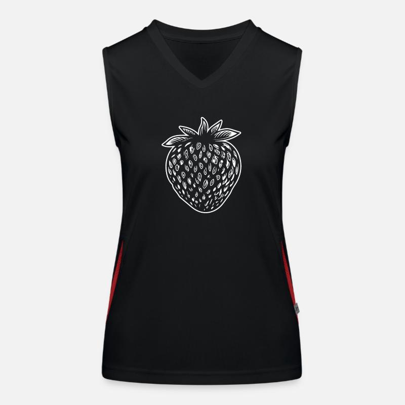Fraise Fruit Fruit Débardeur respirant contrasté Femme