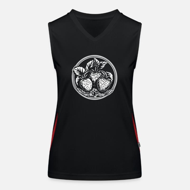 Strawberry Fruit Fruit Women's Functional Contrast Tank Top