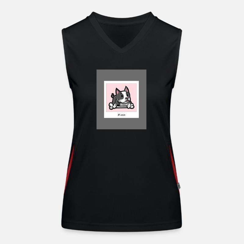 #Love Dog Women's Functional Contrast Tank Top