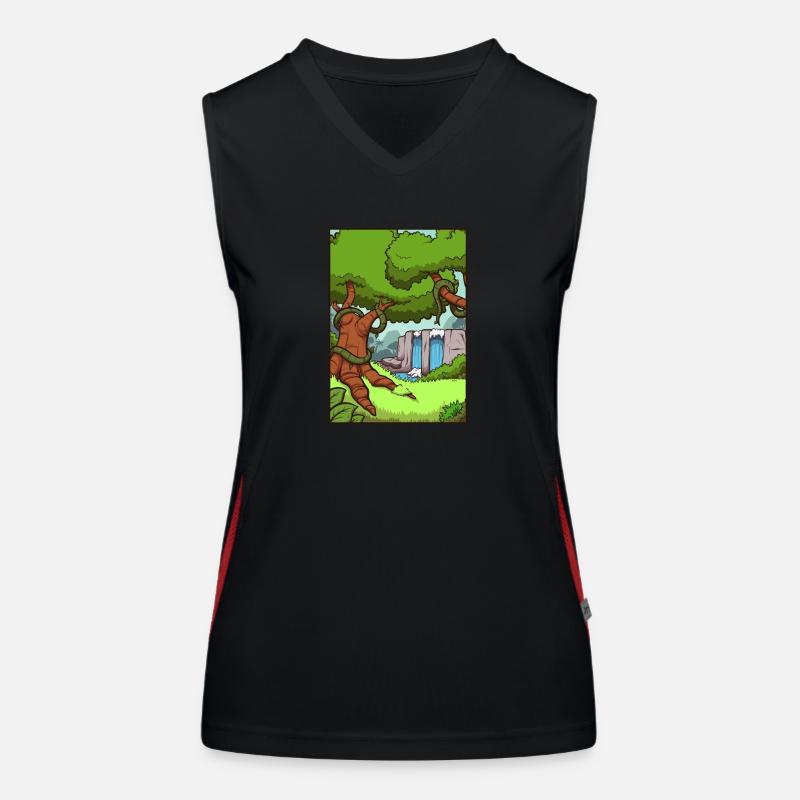Dschungel-Hintergrund Funktionelles Kontrast-Tank Top für Frauen