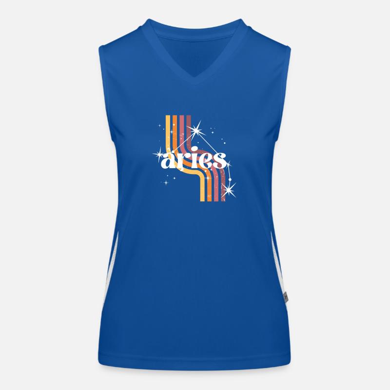 Aries retro horoscope Women's Functional Contrast Tank Top