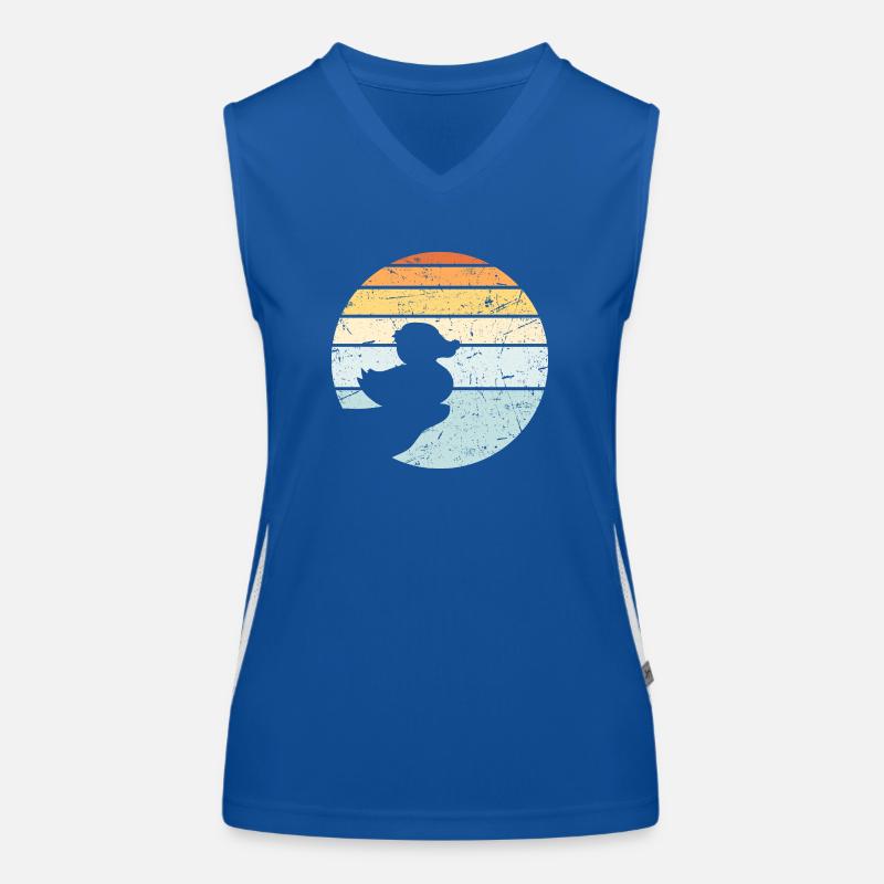 Rubber Rubber Rubber Bath Duck Cliff Sun Moon Women's Functional Contrast Tank Top