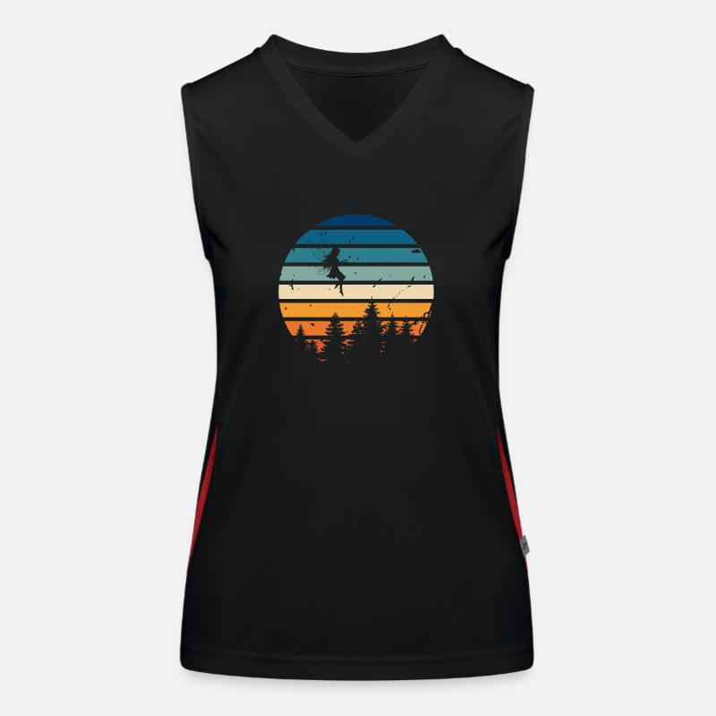 Retro-Fee Funktionelles Kontrast-Tank Top für Frauen