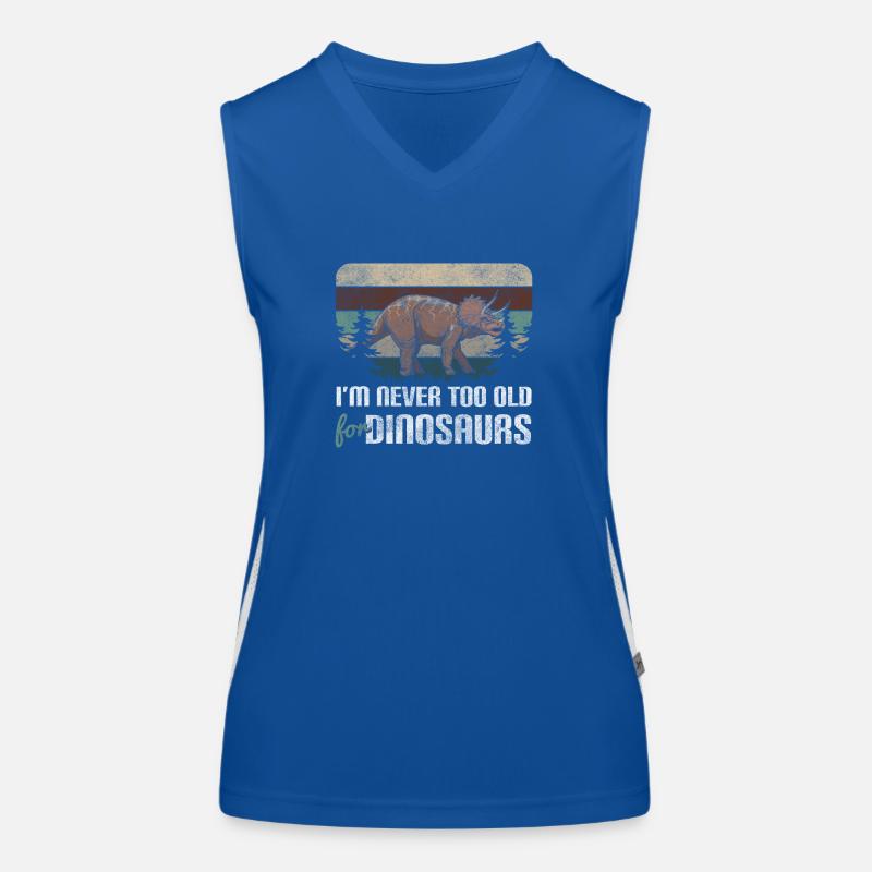 Dinosaurs Fossil Velociraptor Cretaceous Women's Functional Contrast Tank Top