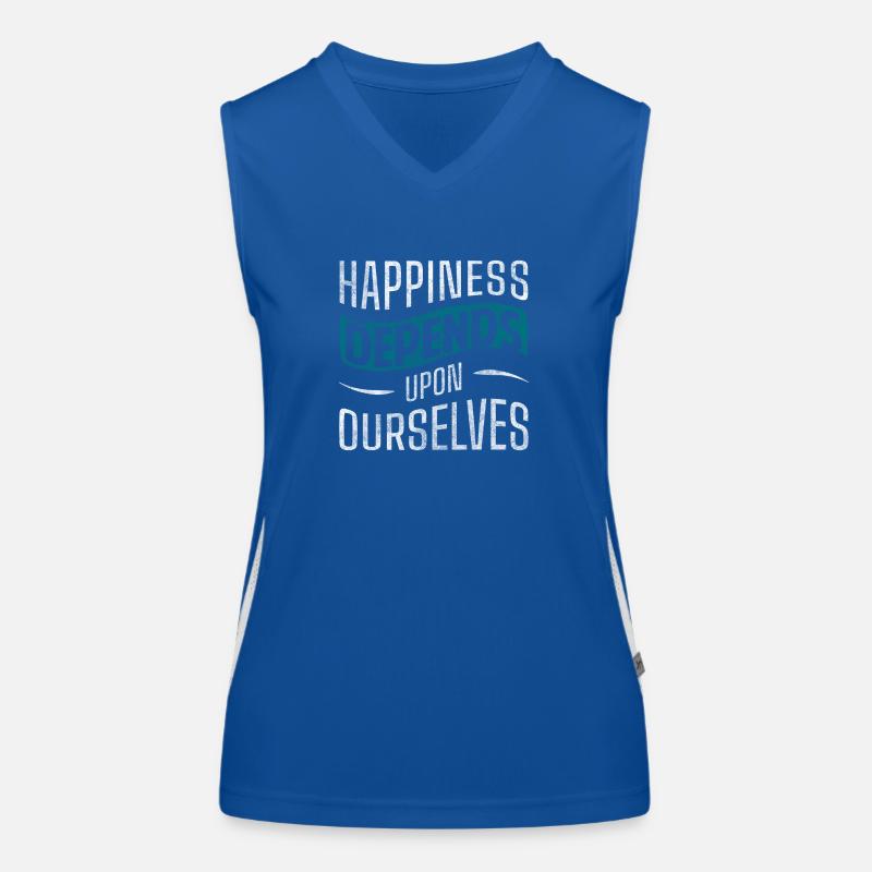 Motivation Optimist Freude Funktionelles Kontrast-Tank Top für Frauen
