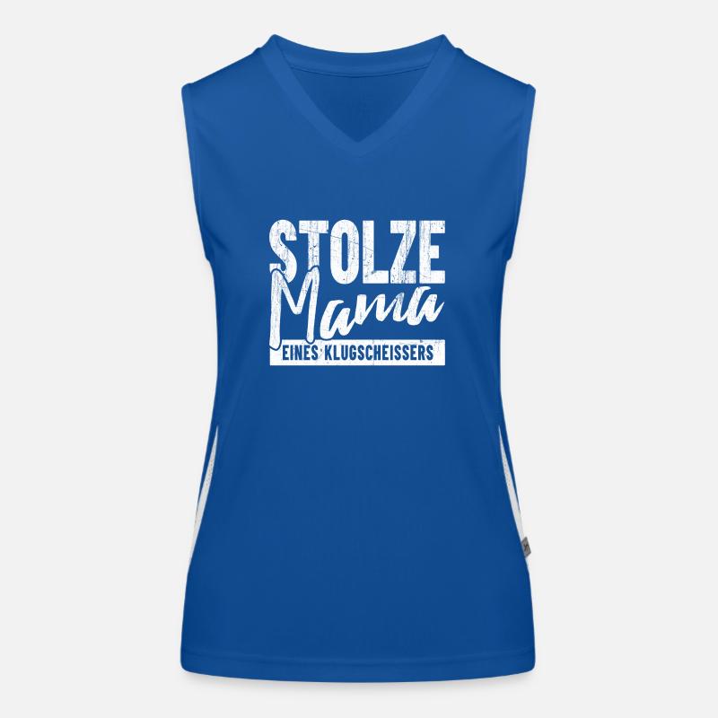 Stolze Mama eines Klugscheißers Funktionelles Kontrast-Tank Top für Frauen