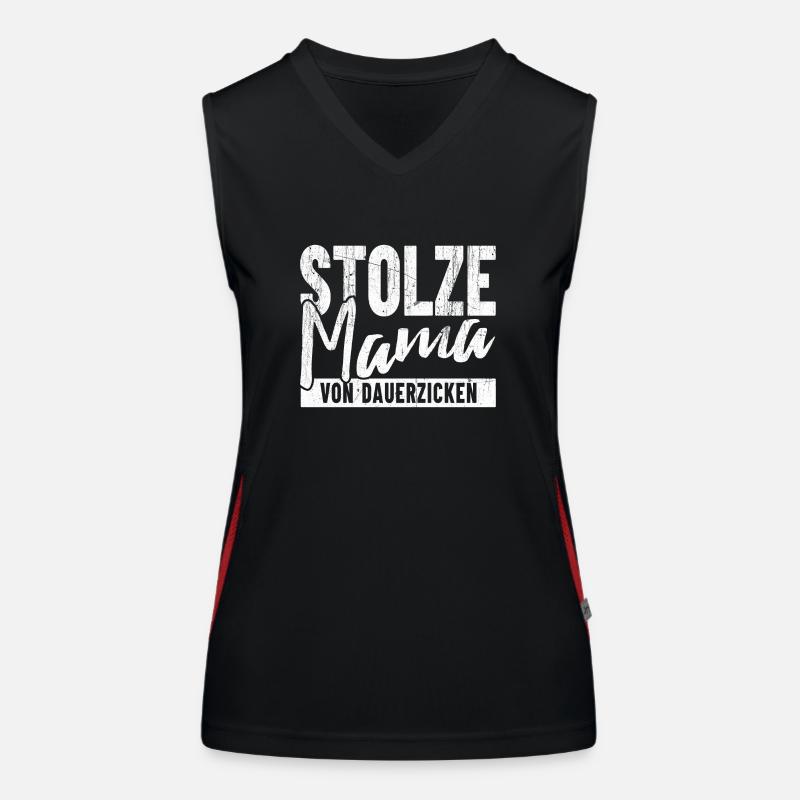 Stolze Mama von Dauerzicken Funktionelles Kontrast-Tank Top für Frauen