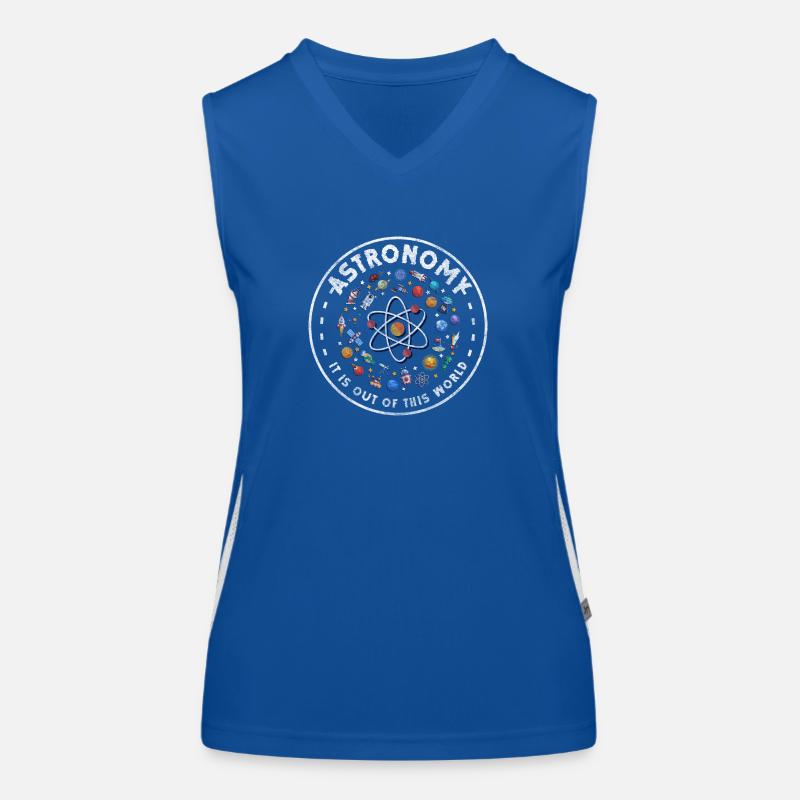 Space Stars Astronomy Earth Women's Functional Contrast Tank Top