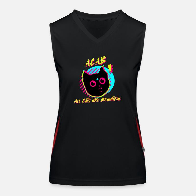 All Cats are Beautiful Funktionelles Kontrast-Tank Top für Frauen