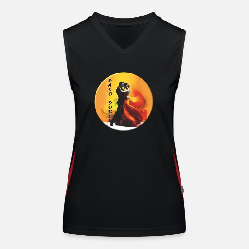 The Paso Doble is a passionate dance Women's Functional Contrast Tank Top