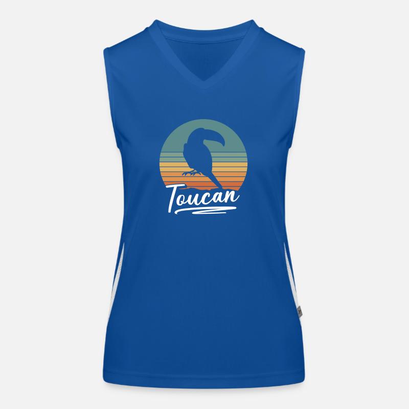 Toucan Animal Flying Beak Women's Functional Contrast Tank Top