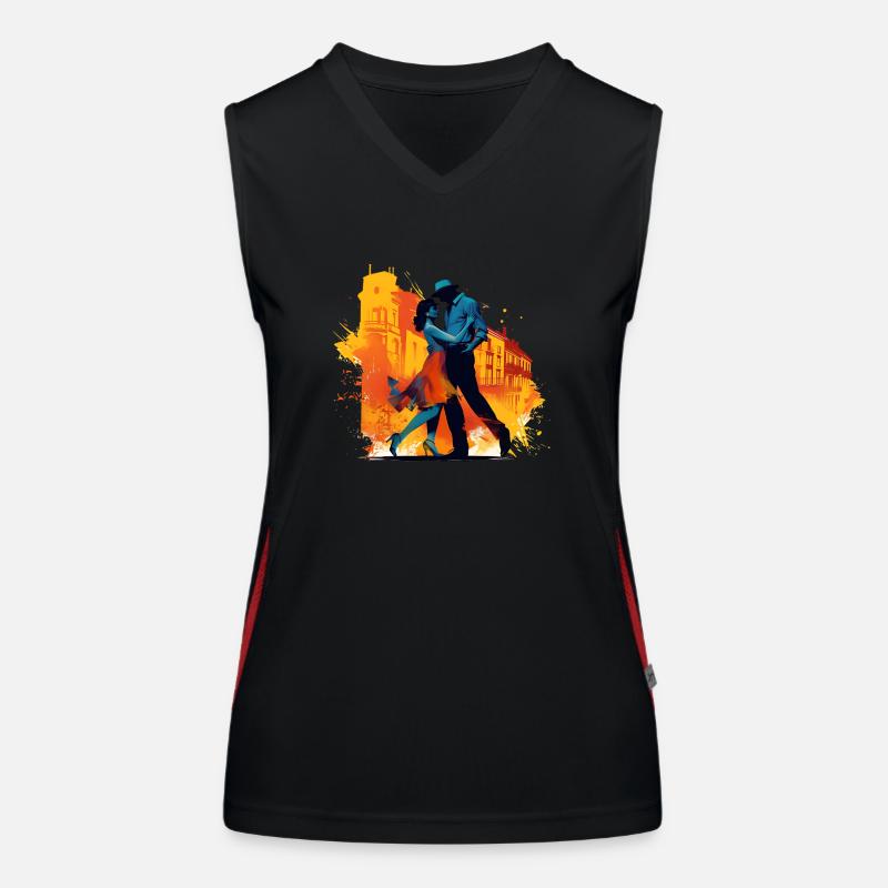 Dancing is a form of expression Women's Functional Contrast Tank Top