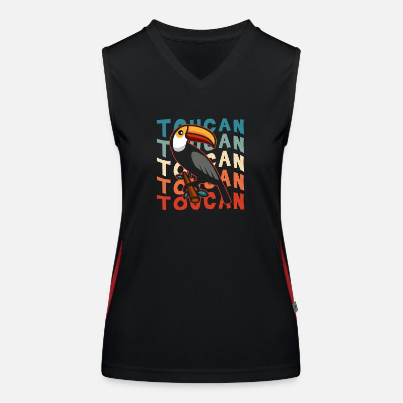Toucan Holiday Tropical Exotic Women's Functional Contrast Tank Top