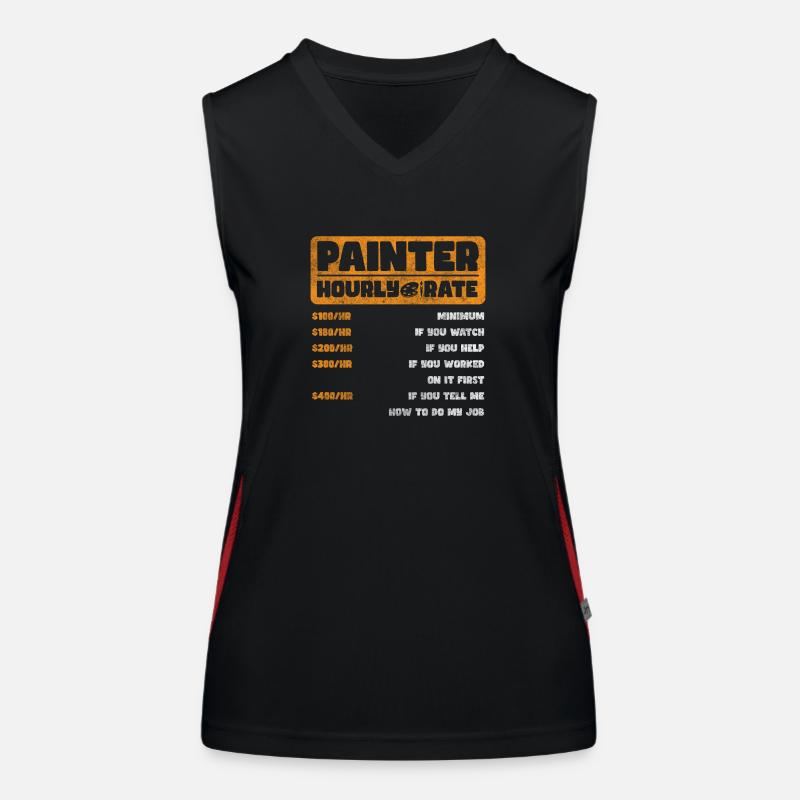Painter Painting Role Construction Site Women's Functional Contrast Tank Top