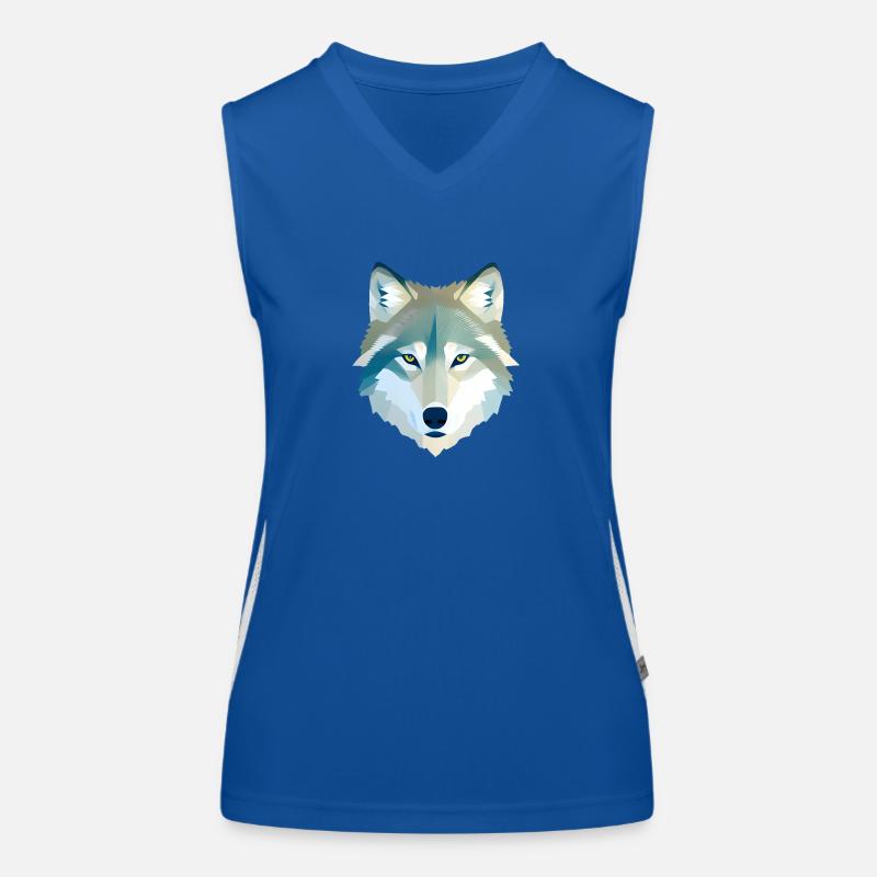 Wolf Funktionelles Kontrast-Tank Top für Frauen