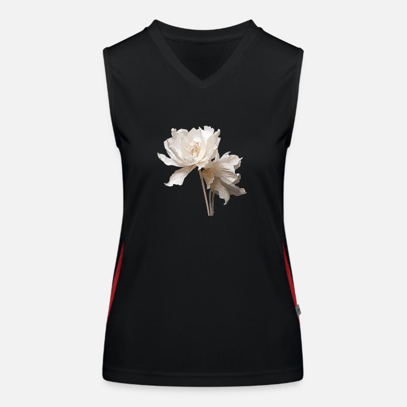 Tulip with washed-out design Women's Functional Contrast Tank Top