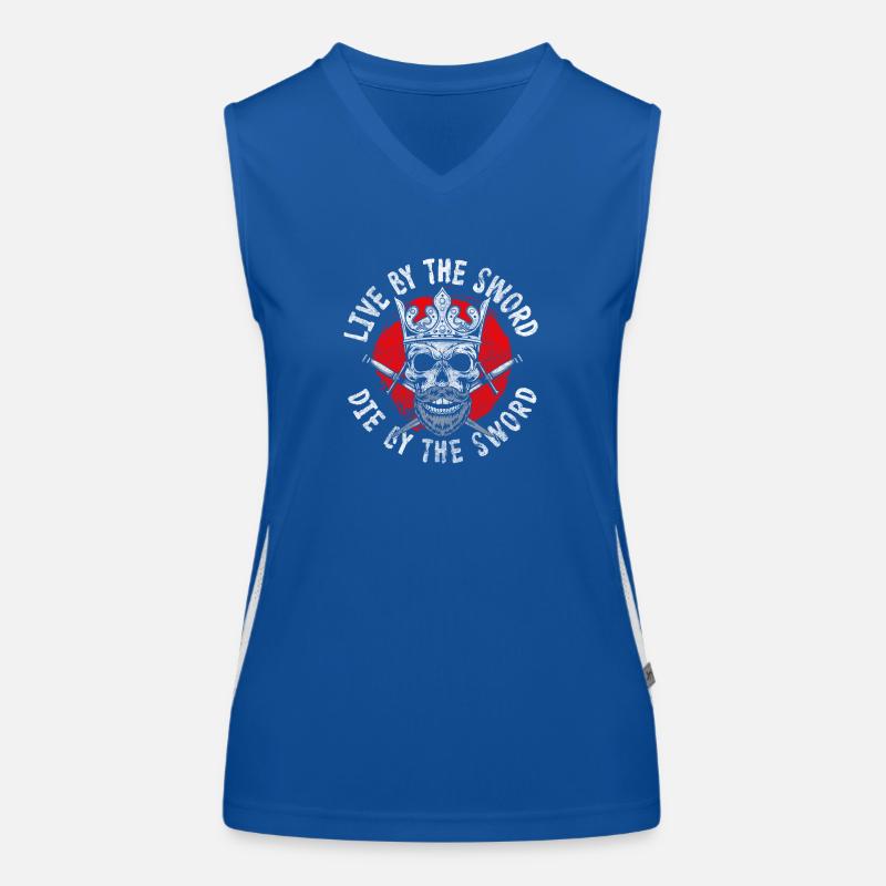 Schwertkämpfer Krieger Samurai Schwerter Funktionelles Kontrast-Tank Top für Frauen
