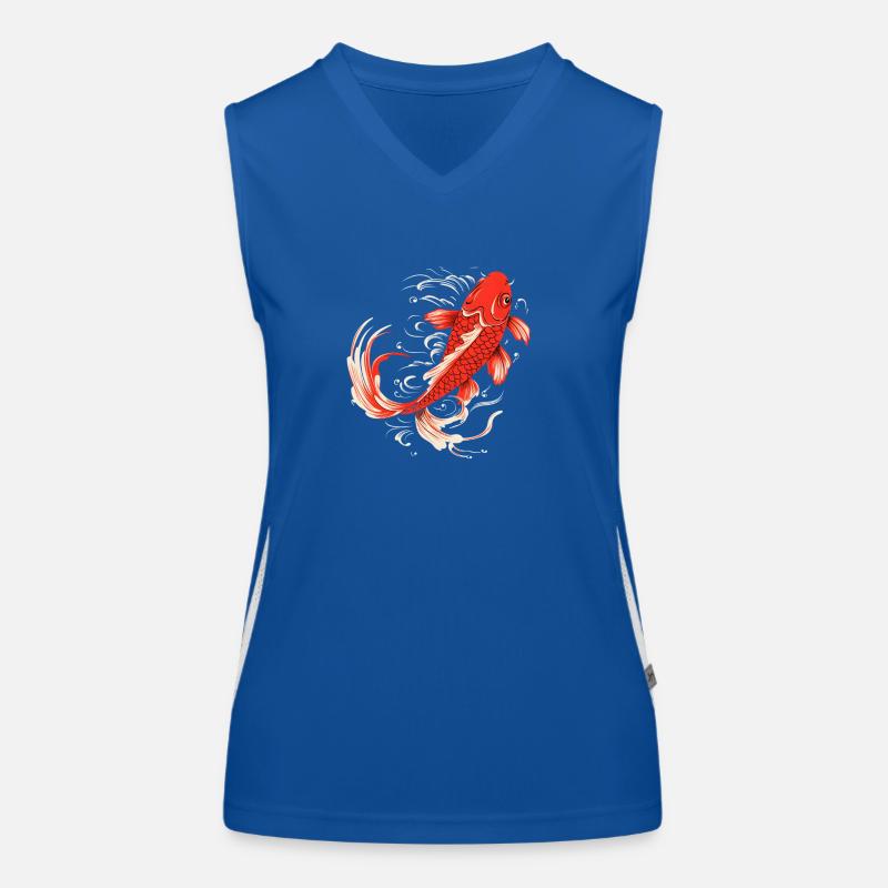 Single Koifisch is looking forward to seeing you Women's Functional Contrast Tank Top