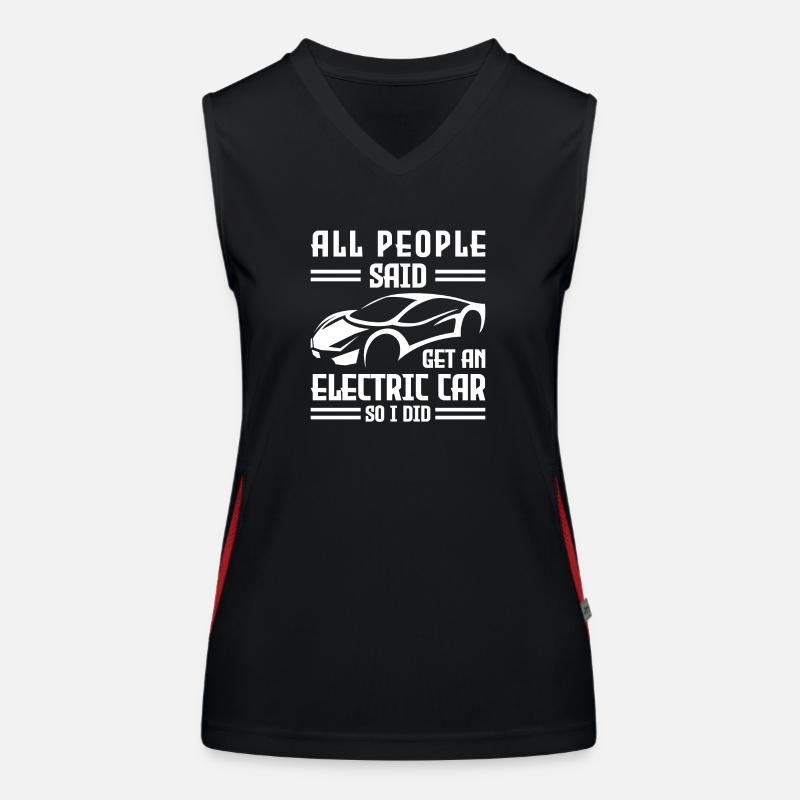 Electromobility Acceleration Electricity Climate change Women's Functional Contrast Tank Top