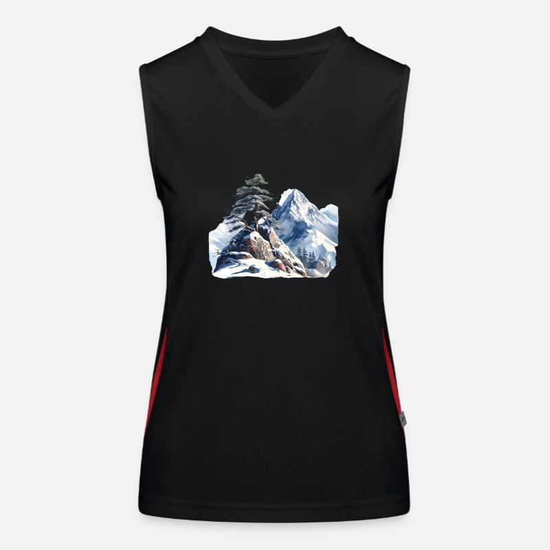 Am Rande der Baumgrenze Funktionelles Kontrast-Tank Top für Frauen