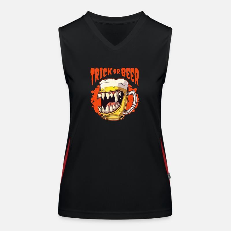 Trick or Beer Funktionelles Kontrast-Tank Top für Frauen