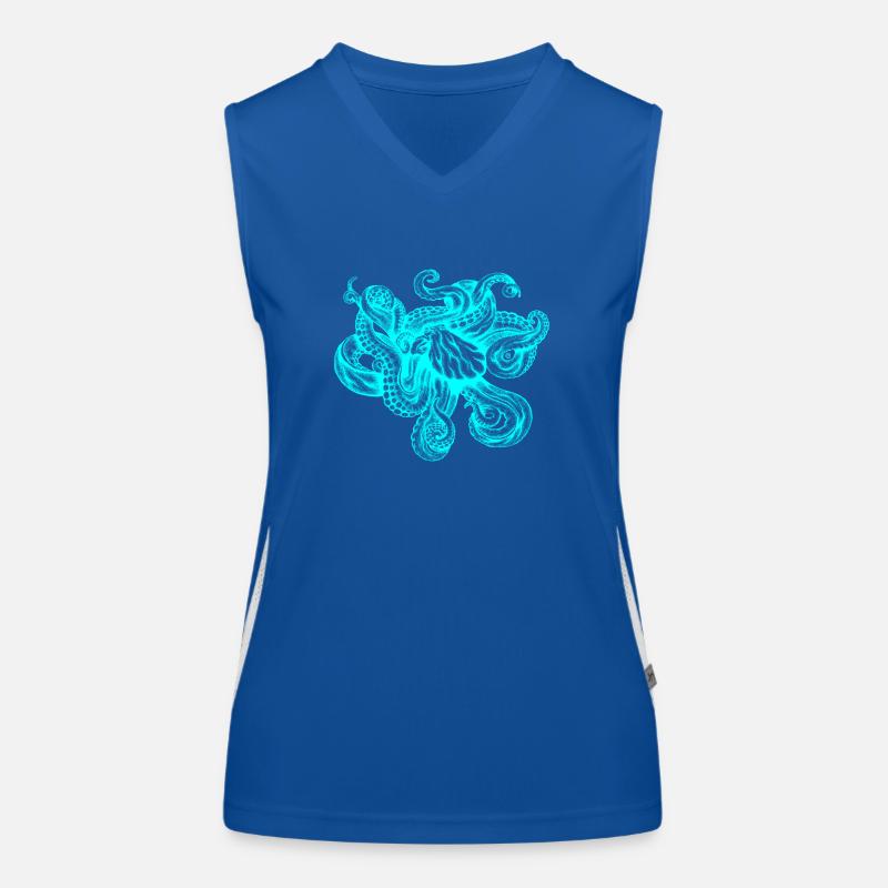 Krake (neon) Funktionelles Kontrast-Tank Top für Frauen