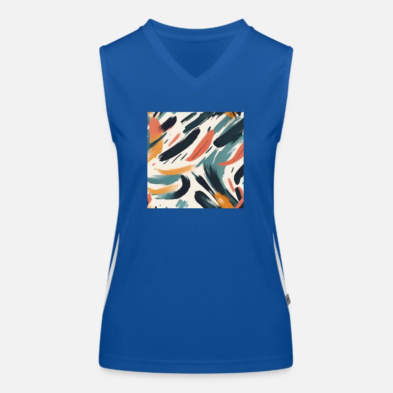 modernes Pinselstrichdesign Funktionelles Kontrast-Tank Top für Frauen