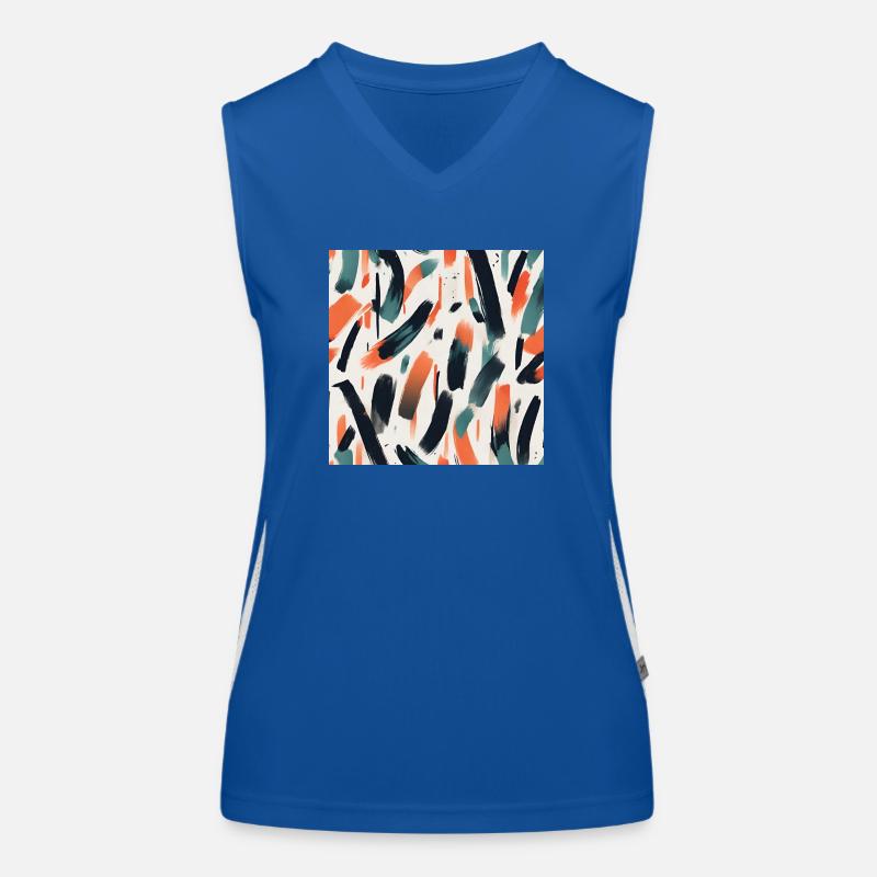 Modernes Pinselstrichdesign Funktionelles Kontrast-Tank Top für Frauen