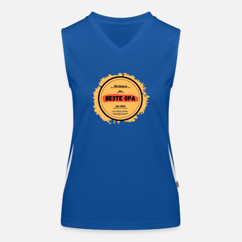 Bester Opa mit Abstand Funktionelles Kontrast-Tank Top für Frauen