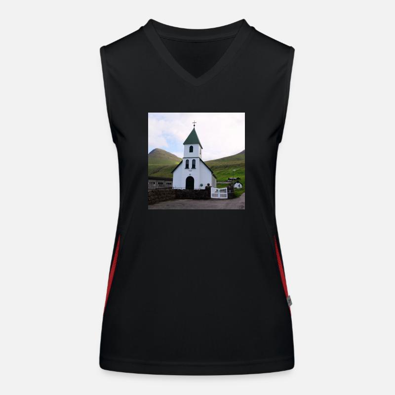 Kirche Funktionelles Kontrast-Tank Top für Frauen