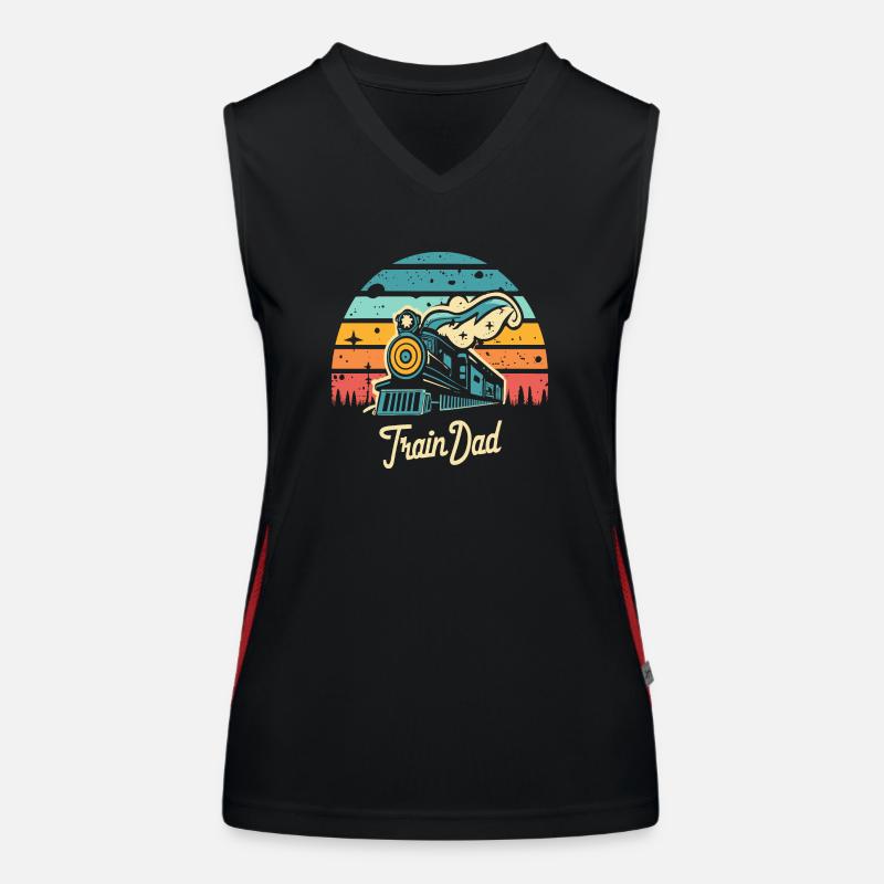Train Dad Funktionelles Kontrast-Tank Top für Frauen