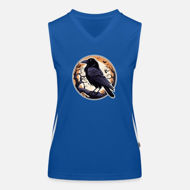 Halloween oder Hard Rock - Raven Funktionelles Kontrast-Tank Top für Frauen
