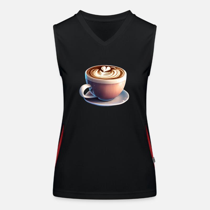 Coffee Coffee Cup Caffeine Gift Coffee Bean Women's Functional Contrast Tank Top