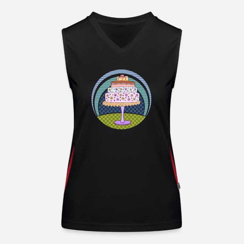 Kuchen Funktionelles Kontrast-Tank Top für Frauen