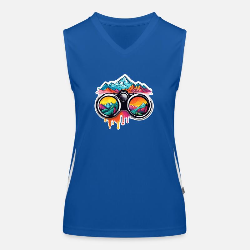 Fernglas / Beobachtung / Observation / Abenteuer Funktionelles Kontrast-Tank Top für Frauen