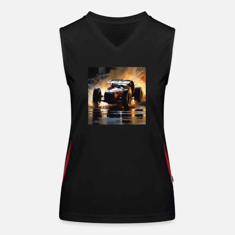 Rusty Hot Rod racing #5 Débardeur respirant contrasté Femme