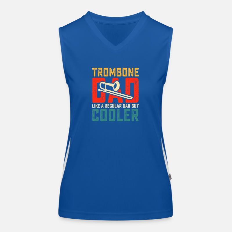 Posaunen-Vater Funktionelles Kontrast-Tank Top für Frauen