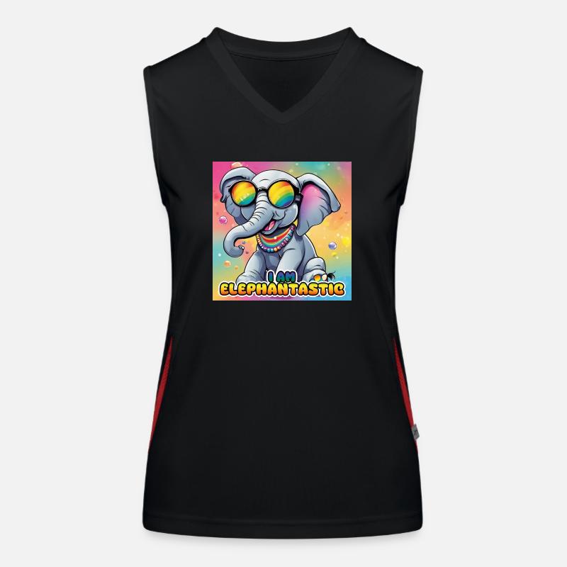 🌈🐘 Elephantastic - Elefantastic Women's Functional Contrast Tank Top