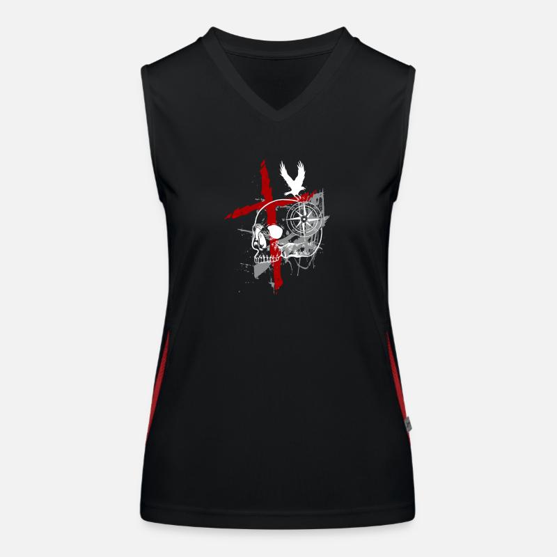 Style Tattoo-Style Cool Horror Funktionelles Kontrast-Tank Top für Frauen