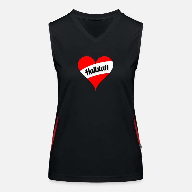 Hallstatt Herz Funktionelles Kontrast-Tank Top für Frauen