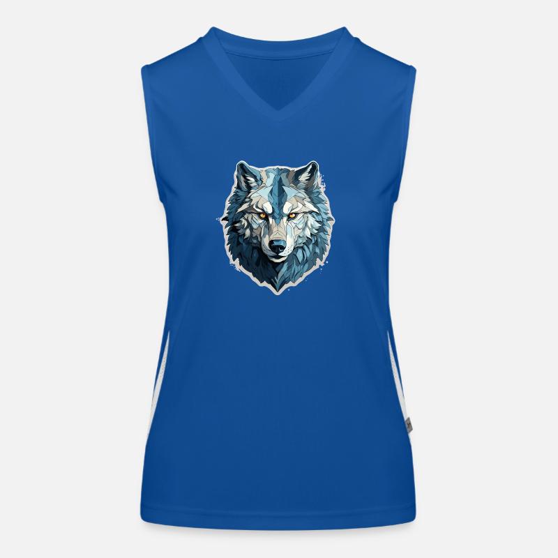 Wolf - Illustration Funktionelles Kontrast-Tank Top für Frauen