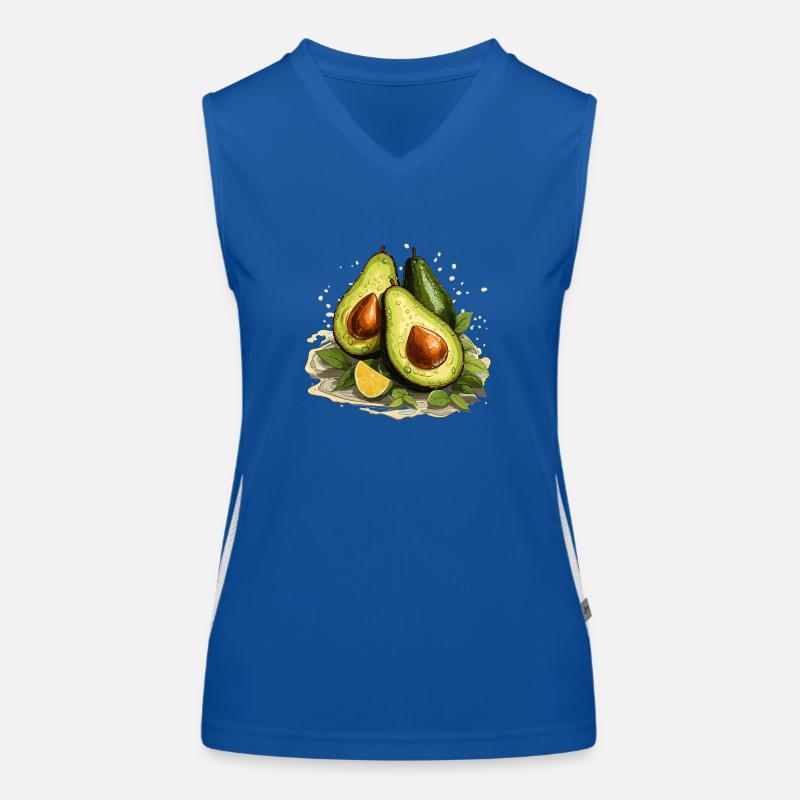 Avocado - Illustration Funktionelles Kontrast-Tank Top für Frauen