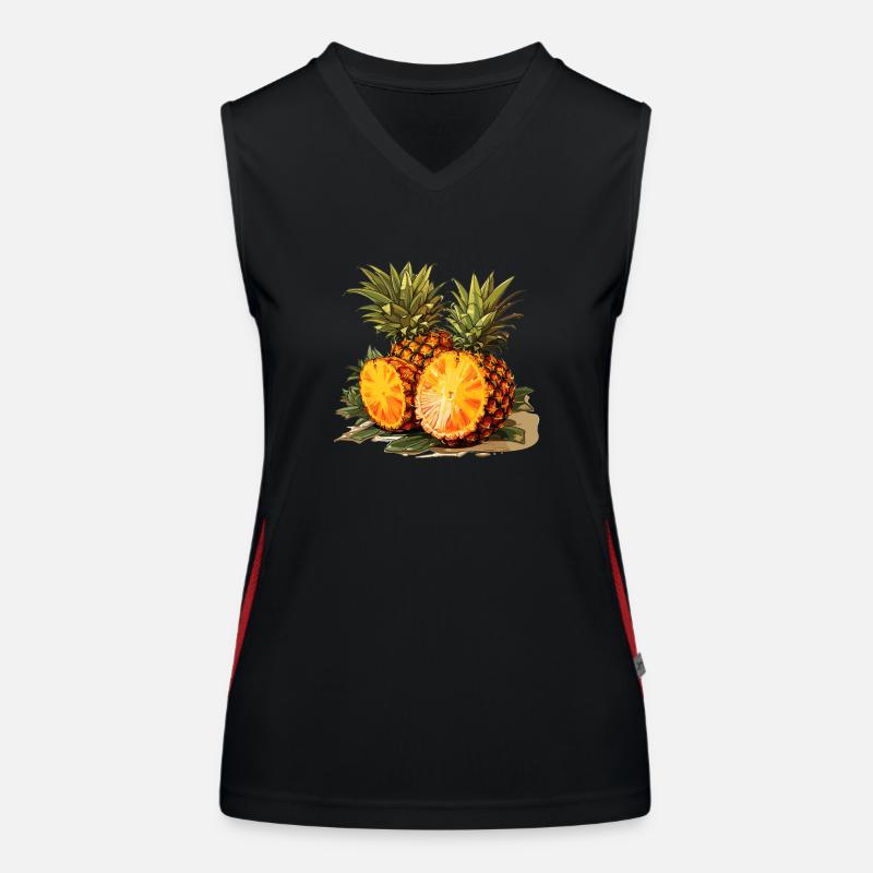 Ananas - Illustration Funktionelles Kontrast-Tank Top für Frauen