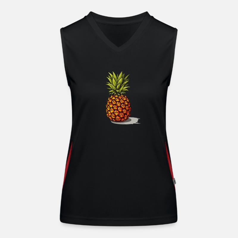 Ananas - Illustration Funktionelles Kontrast-Tank Top für Frauen