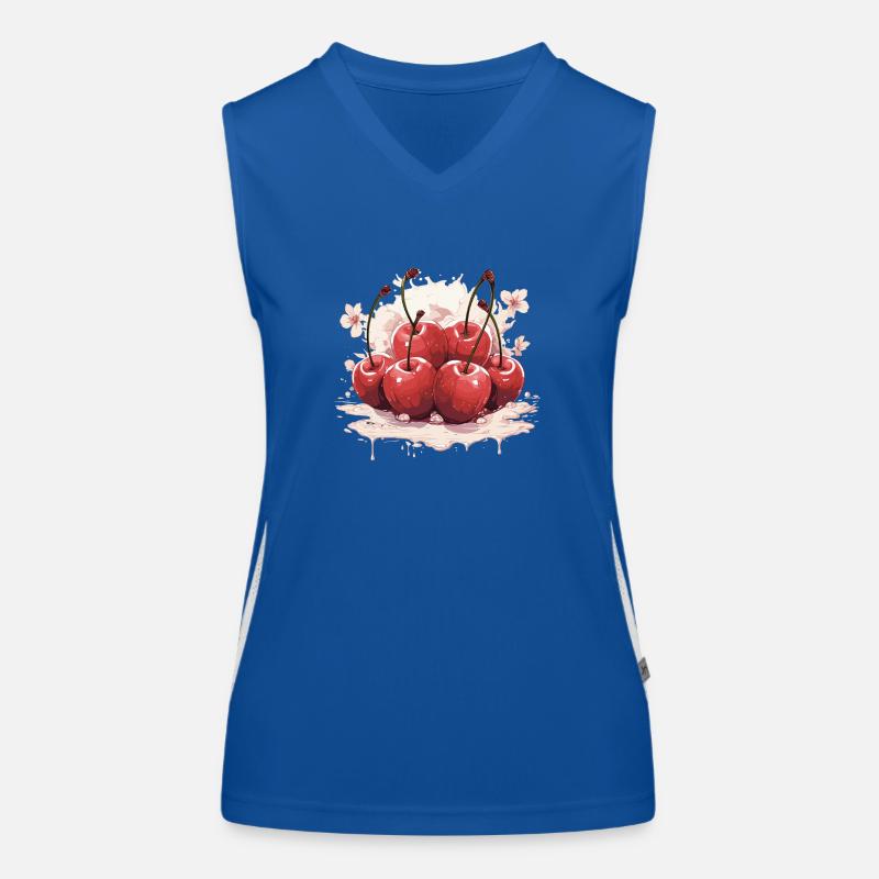 Kirsche - Illustration Funktionelles Kontrast-Tank Top für Frauen