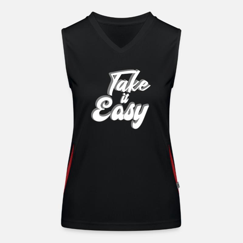 Take it Easy Design Funktionelles Kontrast-Tank Top für Frauen