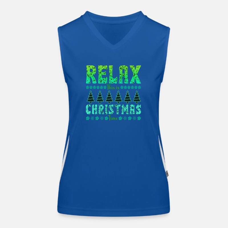 Weihnachten Weihnachtsmann Nikolaus Frech Funktionelles Kontrast-Tank Top für Frauen