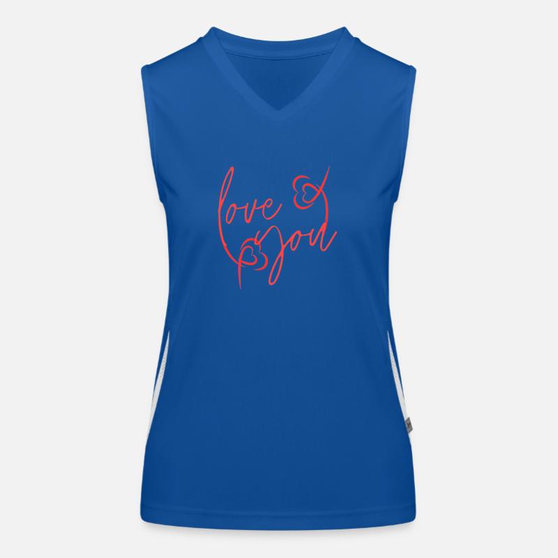 Liebe dich Funktionelles Kontrast-Tank Top für Frauen