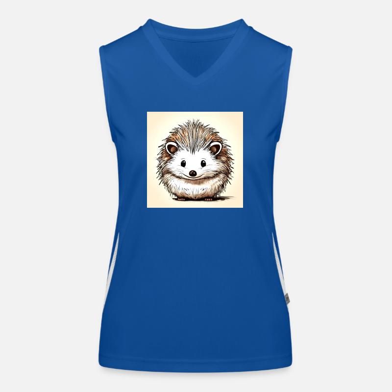 Niedlicher Igel Funktionelles Kontrast-Tank Top für Frauen