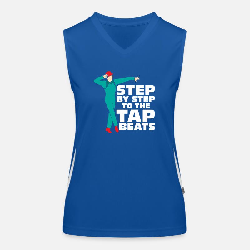 Pas à pas vers les Tap Beats Tap Dance Tap Dancer Débardeur respirant contrasté Femme